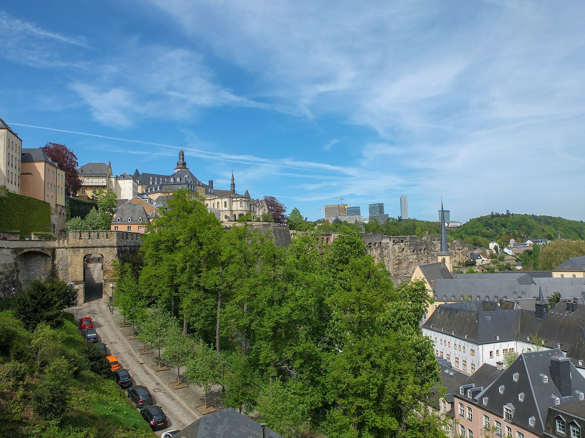 Les maisons du Grund et les fortifications de la ville de Luxembourg